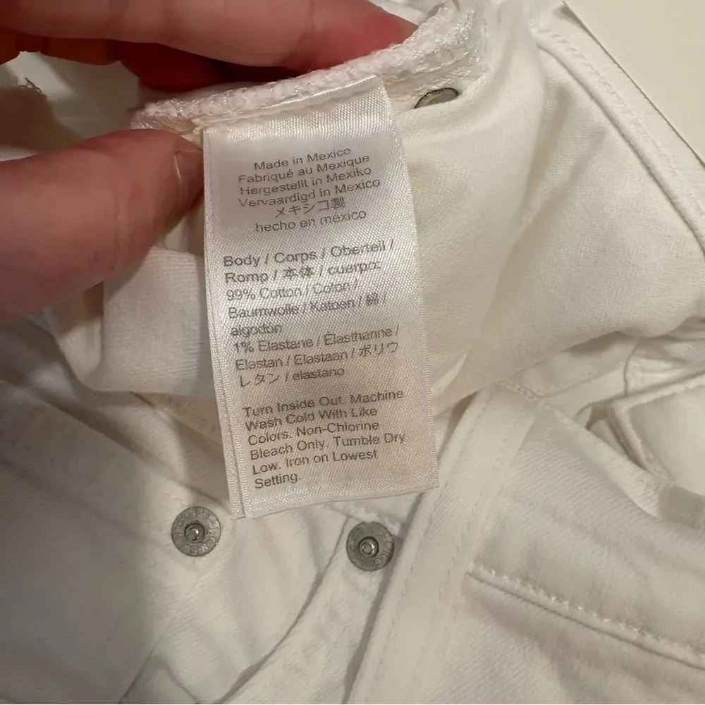 NWT J. Crew 2024 White Slim Wide Leg Jean Size 33